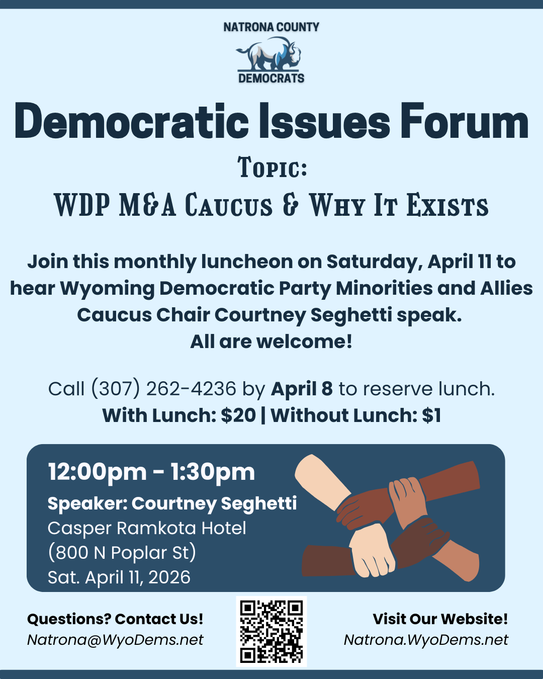 4/11 Democratic Issues Forum – Guest Speaker Courtney Seghetti